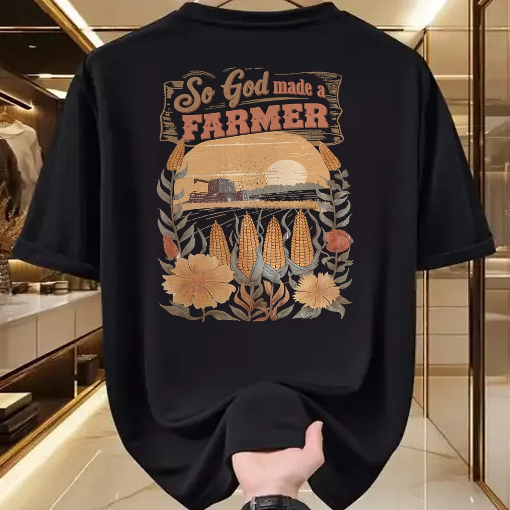 Best Farmer Life Shirt, Funny Farmer UnisexT-Shirt/Hoodie/Sweatshirt HLT00 - So God Made a Farmer Boho Flower Christian Aesthetic Summer T-Shirt