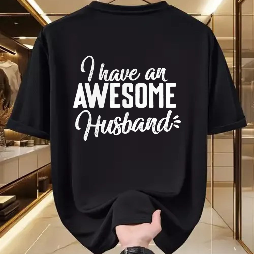 Best Wife Shirt, Wife and Husband Unisex T-Shirt/Hoodie/Sweatshirt HLT00 - Cute Gifts For Wife - I Have an Awesome Husband T-Shirt (1)