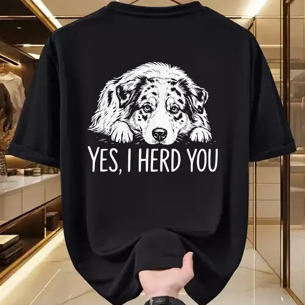 Best Farmer Life Shirt, Funny Farmer UnisexT-Shirt/Hoodie/Sweatshirt HLT00 - Yes I Heard You Line Art Australian Shepherd Dog Lovers T-Shirt