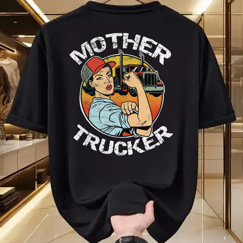 Best Truck Driver Life Shirt, Funny Trucker UnisexT-Shirt/Hoodie/Sweatshirt HLT00 - Mother Trucker Female CDL Semi Truck Driver T-Shirt