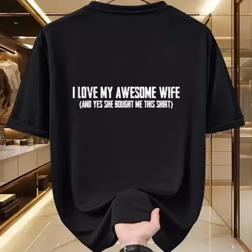 Best Wife Shirt, Wife and Husband Unisex T-Shirt/Hoodie/Sweatshirt HLT00 - I Love My Awesome Wife And Yes She Bought Me This T-Shirt