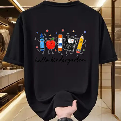 Best Teacher Shirt, Funny Teacher UnisexT-Shirt/Hoodie/Sweatshirt HLT00 - Back to School Teachers Doodles Crayon Hello Kindergarten T-Shirt