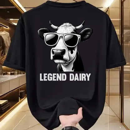 Best Farmer Life Shirt, Funny Farmer UnisexT-Shirt/Hoodie/Sweatshirt HLT00 - Legend Dairy Funny Farmer Cow Farmer Pun Graphic T-Shirt, Men, Black, 3X-Large