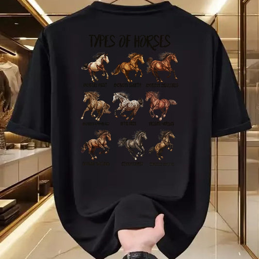 Best Horse Lover Shirt , Funny Horse UnisexT-Shirt/Hoodie/Sweatshirt HLT00 - Vintage Retro Types of Horses Horse Breed Tees T Shirts for Men and Women Horseback Riding
