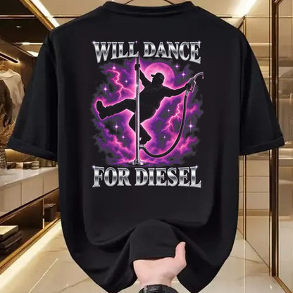 Best Truck Driver Life Shirt, Funny Trucker UnisexT-Shirt/Hoodie/Sweatshirt HLT00 - Will Dance for Diesel Funny Truck Driver Automotive Humor T-Shirt (2)