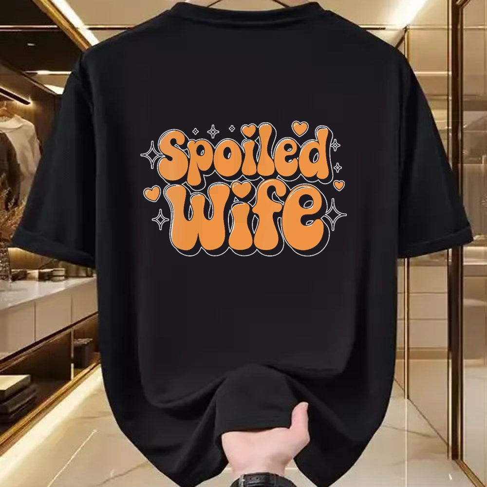 Best Wife Shirt, Wife and Husband Unisex T-Shirt/Hoodie/Sweatshirt HLT00 - Gift for wife T shirt, spoiled wife   Womens Spoiled Wife V-Neck T-Shirt