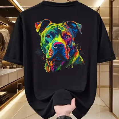 Dog Love Shirt, Dog Lover Gift T-Shirt/Hoodie/Sweatshirt HLT00 - Pit Bull Mom Dog Lover Colorful Artistic Pitbull Owner Women T-Shirt