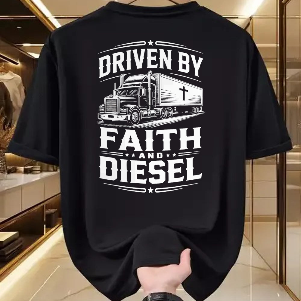 Best Truck Driver Life Shirt, Funny Trucker UnisexT-Shirt/Hoodie/Sweatshirt HLT00 - Driven Faith and Diesel Trucking Jesus Christian Trucker T-Shirt