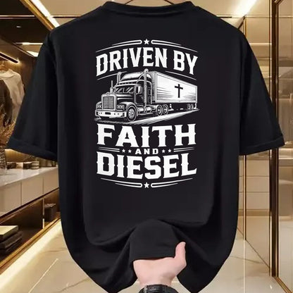 Best Truck Driver Life Shirt, Funny Trucker UnisexT-Shirt/Hoodie/Sweatshirt HLT00 - Driven Faith and Diesel Trucking Jesus Christian Trucker T-Shirt