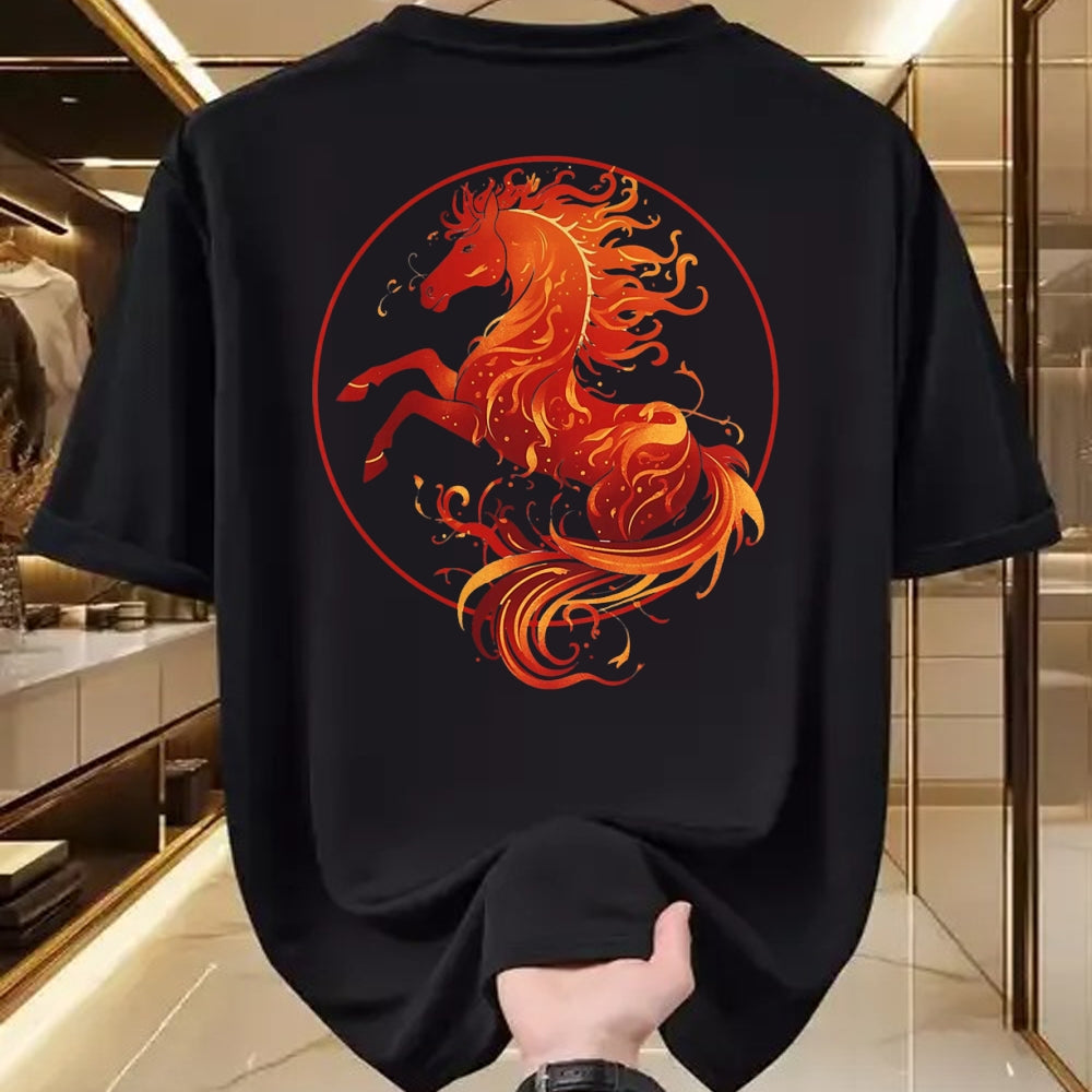Best Horse Lover Shirt , Funny Horse UnisexT-Shirt/Hoodie/Sweatshirt HLT00 - Year of The Fire Horse 2026 Chinese New Year Strength T-Shirt