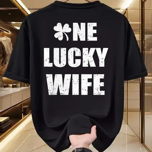 Best Wife Shirt, Wife and Husband Unisex T-Shirt/Hoodie/Sweatshirt HLT00 - Gift for wife T shirt, lucky wife   One Lucky Wife Funny St Patricks Day Shamrock Aunt Gift T-Shirt (1)