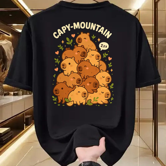 Cute Capybara Shirt, Funny Capybara Unisex T-Shirt/Hoodie/Sweatshirt HLT00 - Capybara T-Shirt Capy-Mountain Cute Design Capybara Shirt T-Shirt