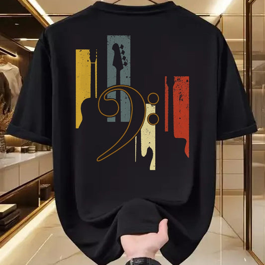 Guitar Lover Shirt, Funny Guitar UnisexT-Shirt/Hoodie/Sweatshirt HLT00 - Bass Clef Vintage Bass Guitar Players Music Vintage Guitar T-Shirt