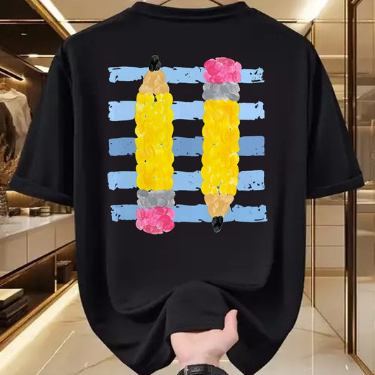 Best Student Shirt, Funny Back To School UnisexT-Shirt/Hoodie/Sweatshirt HLT00 - Pencil Stripes Fall Teacher Students Back to School T-Shirt