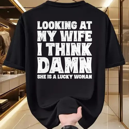 Best Wife Shirt, Wife and Husband Unisex T-Shirt/Hoodie/Sweatshirt HLT00 - Funny Dad Joke Quote for Husband Father from Wife T-Shirt