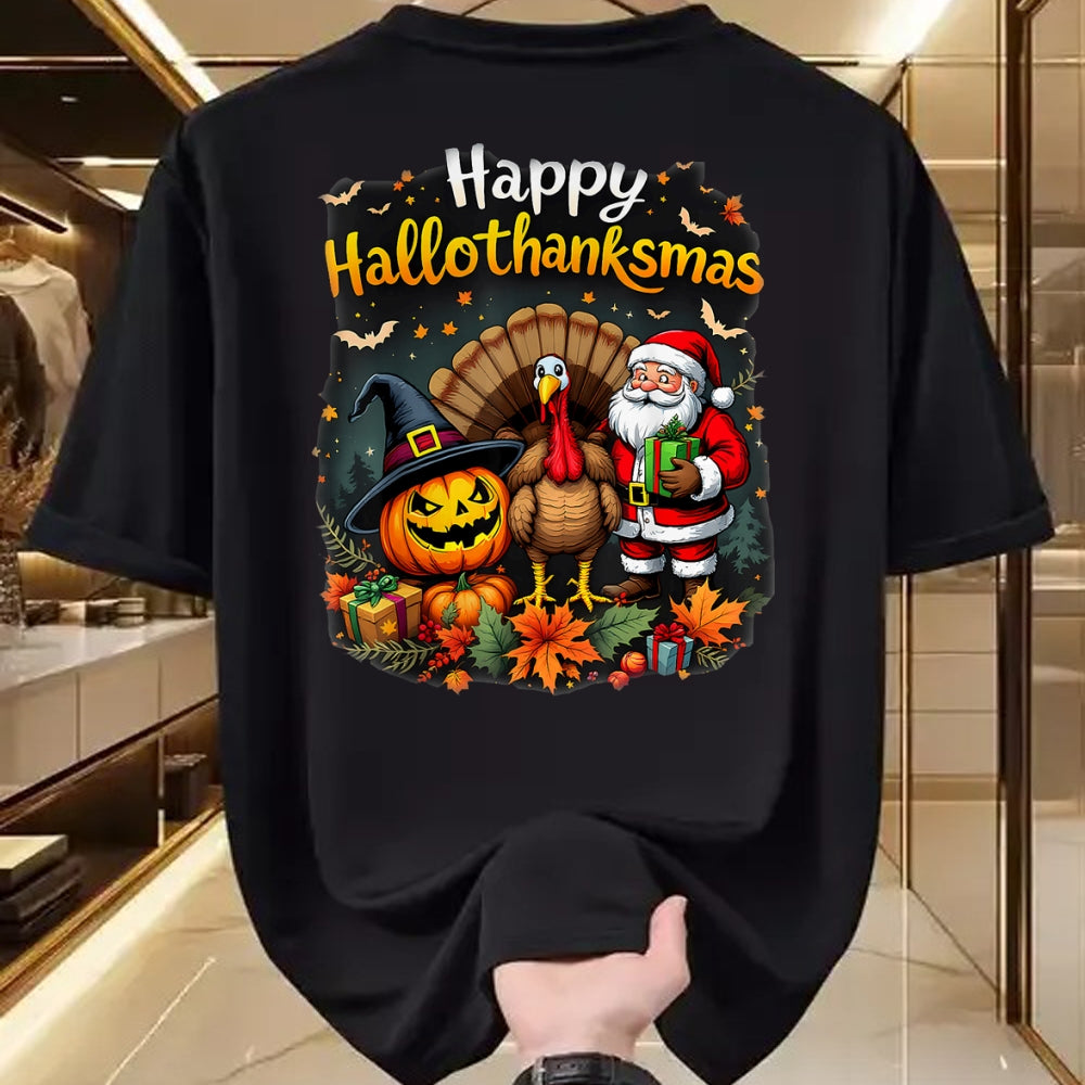 Best Thanksgiving Family Shirt , Funny Thanksgiving UnisexT-Shirt/Hoodie/Sweatshirt HLT00 - Happy Hallothanksmas Thanksgiving Halloween Merry Christmas T-Shirt