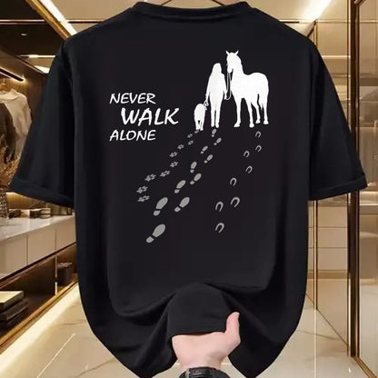 Best Horse Lover Shirt , Funny Horse UnisexT-Shirt/Hoodie/Sweatshirt HLT00 - Dog horse - never walk alone - horse fan dog lover T-Shirt