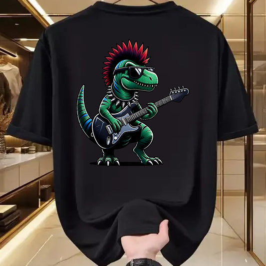 Guitar Lover Shirt, Funny Guitar UnisexT-Shirt/Hoodie/Sweatshirt HLT00 - Cute Punk Dinosaur, Rock_n Roll Goth Dino, Guitar Band Funny T-Shirt