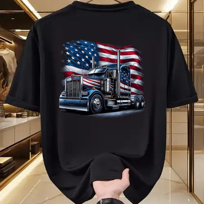 Best Truck Driver Life Shirt, Funny Trucker UnisexT-Shirt/Hoodie/Sweatshirt HLT00 - Semi Truck Driver US Trucker USA Flag Patriotic 4th of July T-Shirt