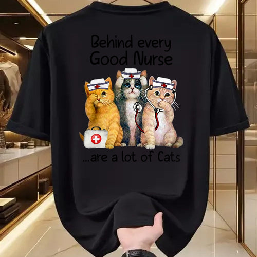 Cat Love Shirt, Funny Cat Lover Gift UnisexT-Shirt/Hoodie/Sweatshirt HLT00 - Gift For Nurses Nursing Who Love Cats Apparel T-Shirt