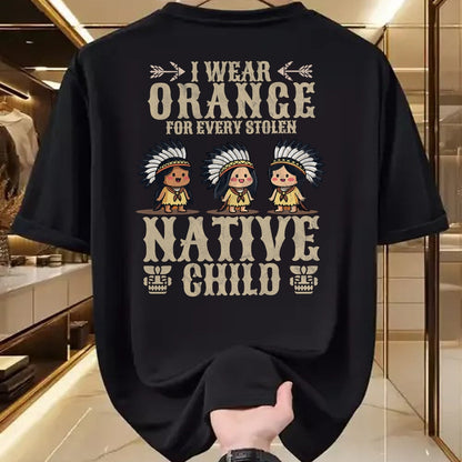 Native American T-Shirts, Vintage Native American Unisex T-Shirt/Hoodie/Sweatshirt HLT00 - I Wear Orange For Every American Native Child Indian Pride (5)
