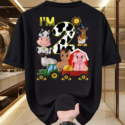 Best Farmer Life Shirt, Funny Farmer UnisexT-Shirt/Hoodie/Sweatshirt HLT00 - Kids Farm Animals Tractor 2nd Birthday 2 Year Old Birthday Party T-Shirt