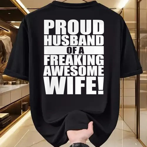 Best Wife Shirt, Wife and Husband Unisex T-Shirt/Hoodie/Sweatshirt HLT00 - Mens Proud Husband Awesome Wife Funny Valentines Day Gift T-Shirt