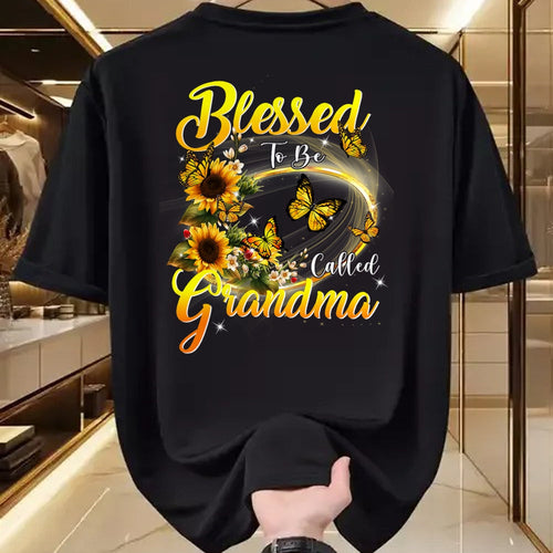 Best Grandma Shirt, Proud Grandma Unisex T-Shirt/Hoodie/Sweatshirt HLT00 - Blessed to be called Grandma Sunflower Lovers Grandma T-Shirt