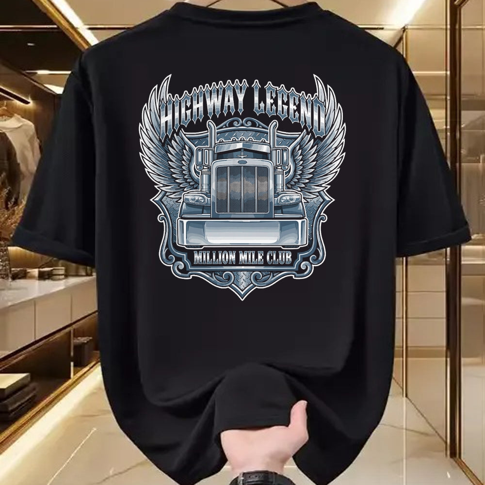 Best Truck Driver Life Shirt, Funny Trucker UnisexT-Shirt/Hoodie/Sweatshirt HLT00 - Million Mile Club Highway Legend Semi Truck Driver Trucker T-Shirt