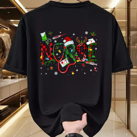 Funny Nurse Shirt, Nurse Unisex T-Shirt/Hoodie/Sweatshirt HLT00 - Nurse Christmas Stethoscope Nurses Xmas Scrub Men Women T-Shirt