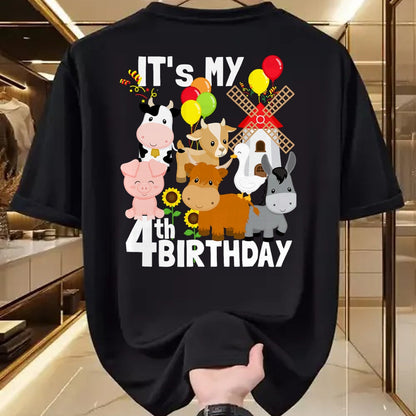 Best Farmer Life Shirt, Funny Farmer UnisexT-Shirt/Hoodie/Sweatshirt HLT00 - Farm Animals 4 Year Old It's My 4th Birthday Party Farm T-Shirt