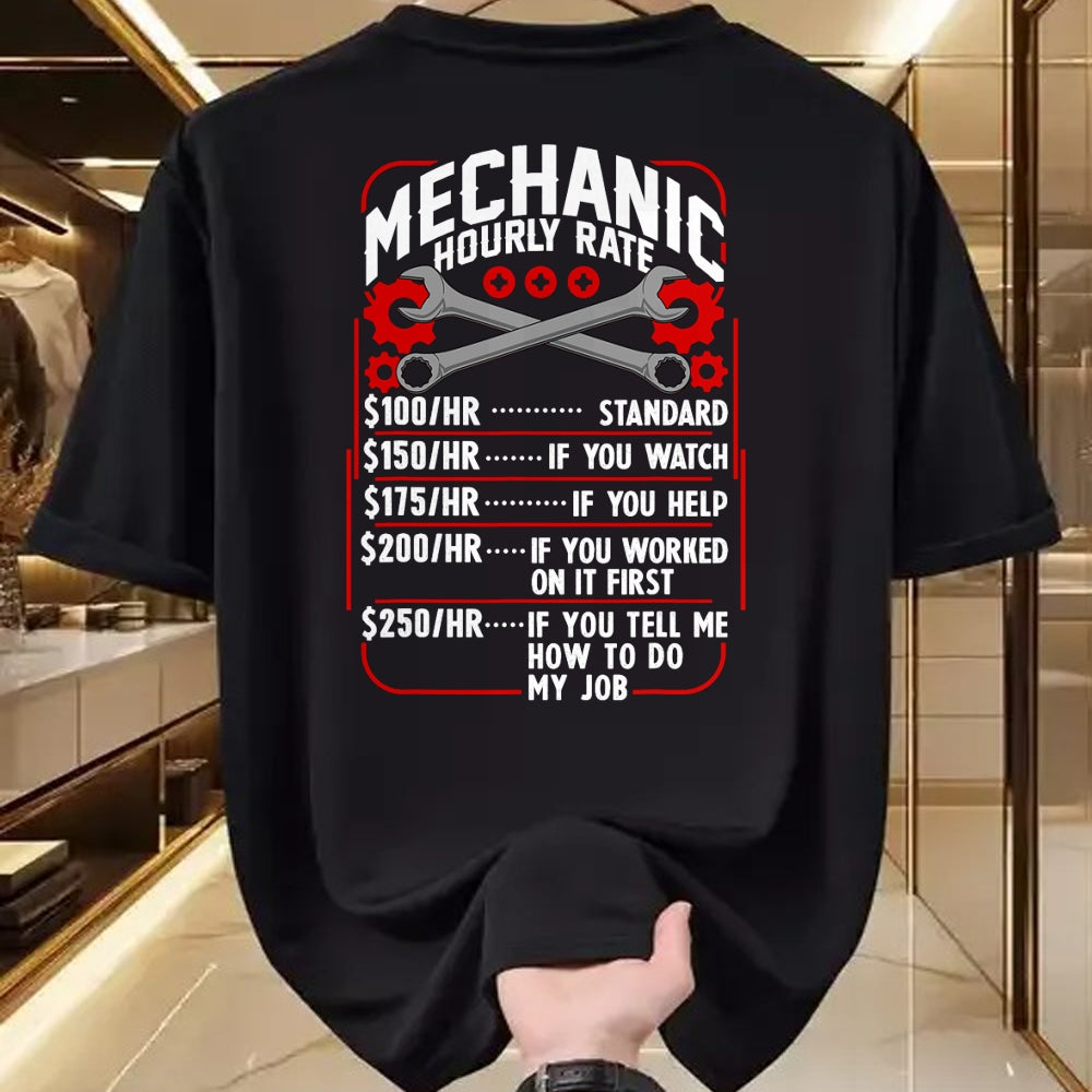 Best Mechanic Life Shirt, Funny Mechanic UnisexT-Shirt/Hoodie/Sweatshirt HLT00 - Mechanic Hourly Rate Car Auto Repairman Labor Rates T-Shirt (1)