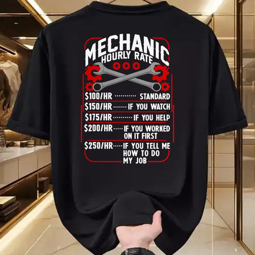 Best Mechanic Life Shirt, Funny Mechanic UnisexT-Shirt/Hoodie/Sweatshirt HLT00 - Mechanic Hourly Rate Car Auto Repairman Labor Rates T-Shirt (1)