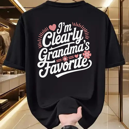 Best Grandma Shirt, Proud Grandma Unisex T-Shirt/Hoodie/Sweatshirt HLT00 - I'm Clearly Grandma's Favorite, Granddaughter Grandma T-Shirt