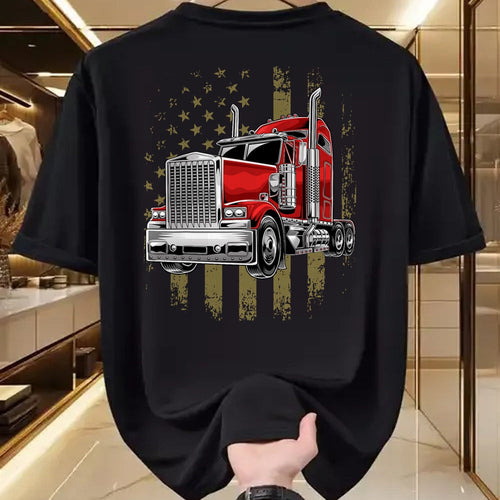 Best Truck Driver Life Shirt, Funny Trucker UnisexT-Shirt/Hoodie/Sweatshirt HLT00 - Patriotic Truck Driver American Flag Shirt Trucker Gifts Men T-Shirt