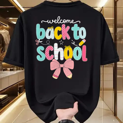 Best Student Shirt, Funny Back To School UnisexT-Shirt/Hoodie/Sweatshirt HLT00 - Welcome Back to School Coquette Pencil Bow T-Shirt