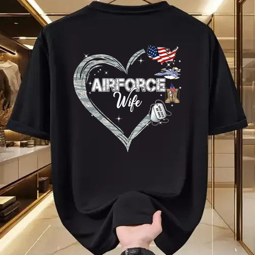 Best Wife Shirt, Wife and Husband Unisex T-Shirt/Hoodie/Sweatshirt HLT00 - Gift for wife T shirt, lucky wife   Proud Air Force Wife Air Force Graduation Wife USAF Wife T-Shirt