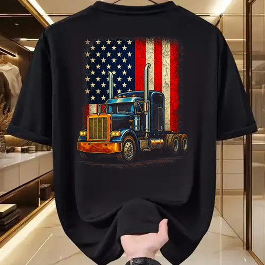 Best Truck Driver Life Shirt, Funny Trucker UnisexT-Shirt/Hoodie/Sweatshirt HLT00 - American Flag Truck - Truck Driver Patriotic T-Shirt