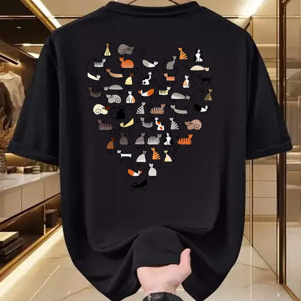 Cat Love Shirt, Funny Cat Lover Gift UnisexT-Shirt/Hoodie/Sweatshirt HLT00 - 50 Cats Fifty Multicolor Cats women_s T-Shirt (1)