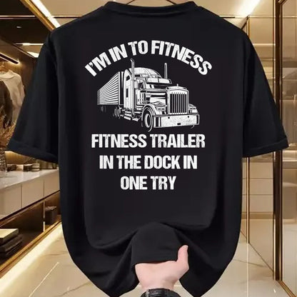 Best Truck Driver Life Shirt, Funny Trucker UnisexT-Shirt/Hoodie/Sweatshirt HLT00 - Funny Semi Truck Driver I'm into Fitness Trucker T-Shirt