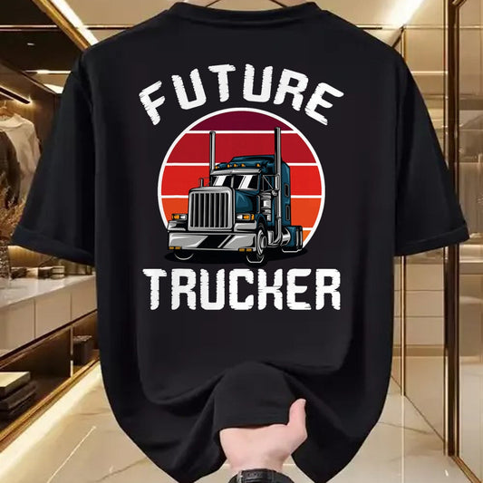 Best Truck Driver Life Shirt, Funny Trucker UnisexT-Shirt/Hoodie/Sweatshirt HLT00 - Future Trucker Truck Driver Semi Kids Son Daughter Clothing T-Shirt
