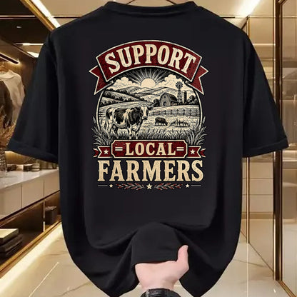 Best Farmer Life Shirt, Funny Farmer UnisexT-Shirt/Hoodie/Sweatshirt HLT00 - Support Local Farmers Farm Cow Barn Agriculture Country T-Shirt