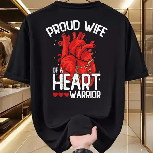 Best Wife Shirt, Wife and Husband Unisex T-Shirt/Hoodie/Sweatshirt HLT00 - Gift for wife T shirt, lucky wife   Proud Wife Of A Heart Warrior Heart Surgery T-Shirt