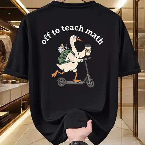 Best Teacher Shirt, Funny Teacher UnisexT-Shirt/Hoodie/Sweatshirt HLT00 - Off to Teach Math Funny Goose Math Teacher Men Women T-Shirt