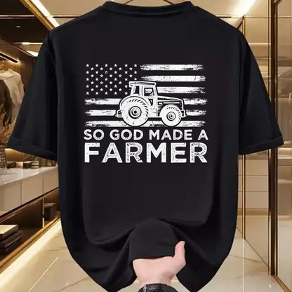Best Farmer Life Shirt, Funny Farmer UnisexT-Shirt/Hoodie/Sweatshirt HLT00 - American Flag So God Made A Farmer 4th Of July T-Shirt (1)