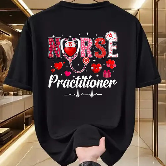 Funny Nurse Shirt, Nurse Unisex T-Shirt/Hoodie/Sweatshirt HLT00 - Valentines Nurse Practitioner Scrubs Nurse Life Stethoscope T-Shirt