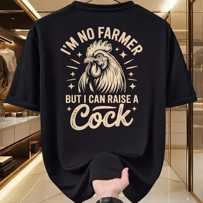 Best Farmer Life Shirt, Funny Farmer UnisexT-Shirt/Hoodie/Sweatshirt HLT00 - I'm No Farmer But I Can Raise a Cock Funny Chicken Lover Fun T-Shirt