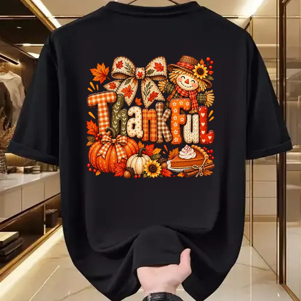 Best Thanksgiving Family Shirt , Funny Thanksgiving UnisexT-Shirt/Hoodie/Sweatshirt HLT00 - Thankful Thanksgiving Fall Scarecrow Pumpkin Autumn Harvest T-Shirt