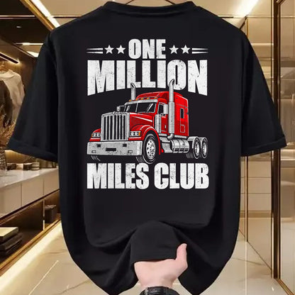 Best Truck Driver Life Shirt, Funny Trucker UnisexT-Shirt/Hoodie/Sweatshirt HLT00 - One Million Miles Club Funny Truck Driver Trucker T-Shirt