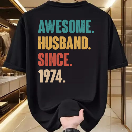 Best Wife Shirt, Wife and Husband Unisex T-Shirt/Hoodie/Sweatshirt HLT00 - Awesome Husband Since 1974 - 50th Wedding Anniversary Epic T-Shirt